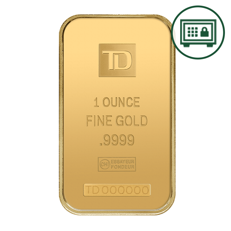 Image pour Lingot d’or TD de 1 oz - Stockage sécurisé à partir de Métaux précieux TD